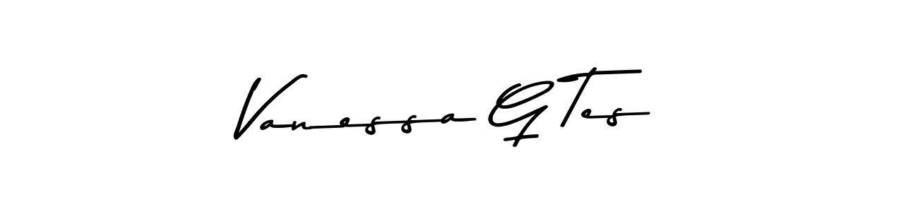 Also You can easily find your signature by using the search form. We will create Vanessa G Tes name handwritten signature images for you free of cost using Asem Kandis PERSONAL USE sign style. Vanessa G Tes signature style 9 images and pictures png