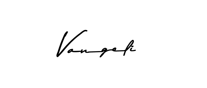 Make a beautiful signature design for name Vangeli. With this signature (Asem Kandis PERSONAL USE) style, you can create a handwritten signature for free. Vangeli signature style 9 images and pictures png