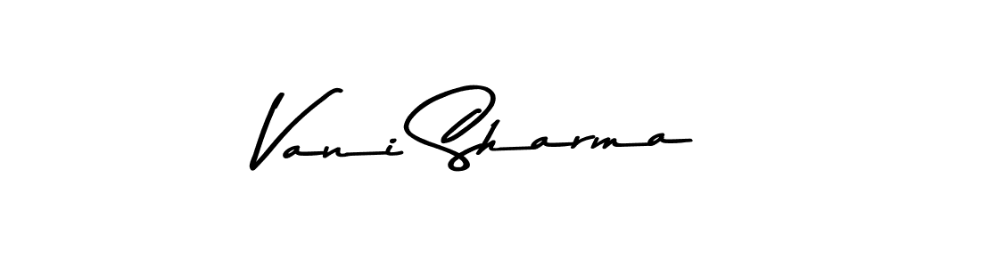 How to make Vani Sharma name signature. Use Asem Kandis PERSONAL USE style for creating short signs online. This is the latest handwritten sign. Vani Sharma signature style 9 images and pictures png