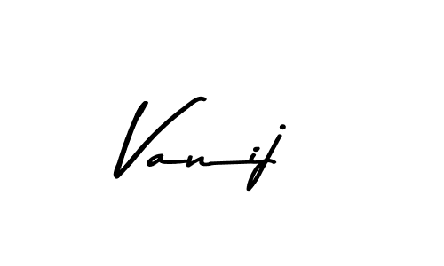 How to make Vanij signature? Asem Kandis PERSONAL USE is a professional autograph style. Create handwritten signature for Vanij name. Vanij signature style 9 images and pictures png