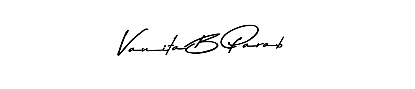 Similarly Asem Kandis PERSONAL USE is the best handwritten signature design. Signature creator online .You can use it as an online autograph creator for name Vanita B Parab. Vanita B Parab signature style 9 images and pictures png