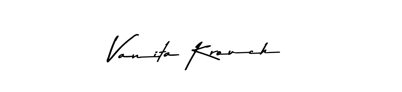 Asem Kandis PERSONAL USE is a professional signature style that is perfect for those who want to add a touch of class to their signature. It is also a great choice for those who want to make their signature more unique. Get Vanita Krouch name to fancy signature for free. Vanita Krouch signature style 9 images and pictures png
