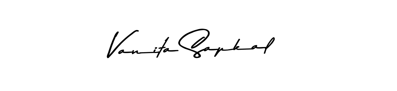 if you are searching for the best signature style for your name Vanita Sapkal. so please give up your signature search. here we have designed multiple signature styles  using Asem Kandis PERSONAL USE. Vanita Sapkal signature style 9 images and pictures png
