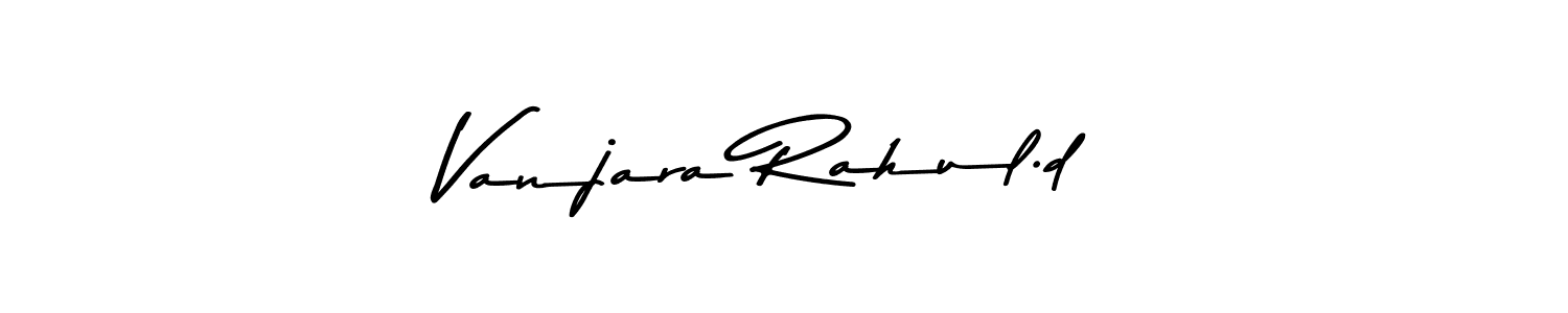 The best way (Asem Kandis PERSONAL USE) to make a short signature is to pick only two or three words in your name. The name Vanjara Rahul.d include a total of six letters. For converting this name. Vanjara Rahul.d signature style 9 images and pictures png