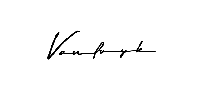 Make a beautiful signature design for name Vanluyk. With this signature (Asem Kandis PERSONAL USE) style, you can create a handwritten signature for free. Vanluyk signature style 9 images and pictures png