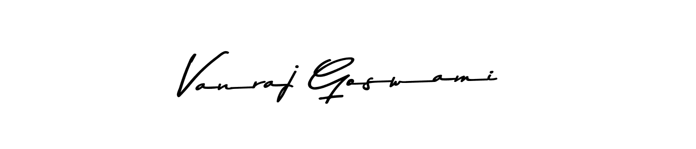 How to make Vanraj Goswami signature? Asem Kandis PERSONAL USE is a professional autograph style. Create handwritten signature for Vanraj Goswami name. Vanraj Goswami signature style 9 images and pictures png