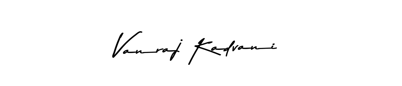 Design your own signature with our free online signature maker. With this signature software, you can create a handwritten (Asem Kandis PERSONAL USE) signature for name Vanraj Kadvani. Vanraj Kadvani signature style 9 images and pictures png