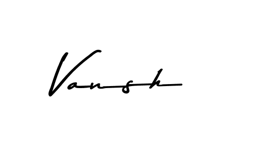 Make a beautiful signature design for name Vansh. With this signature (Asem Kandis PERSONAL USE) style, you can create a handwritten signature for free. Vansh signature style 9 images and pictures png