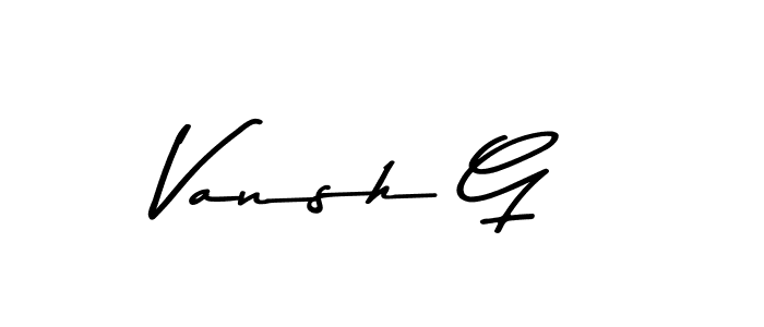 Similarly Asem Kandis PERSONAL USE is the best handwritten signature design. Signature creator online .You can use it as an online autograph creator for name Vansh G. Vansh G signature style 9 images and pictures png