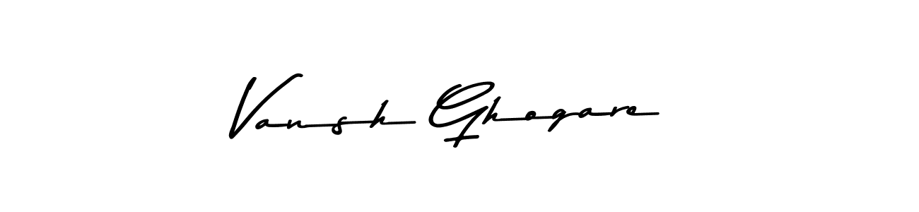 How to make Vansh Ghogare signature? Asem Kandis PERSONAL USE is a professional autograph style. Create handwritten signature for Vansh Ghogare name. Vansh Ghogare signature style 9 images and pictures png
