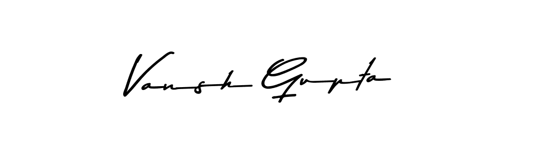 How to make Vansh Gupta name signature. Use Asem Kandis PERSONAL USE style for creating short signs online. This is the latest handwritten sign. Vansh Gupta signature style 9 images and pictures png