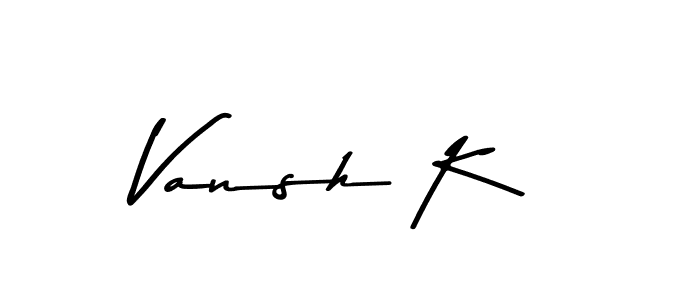 Make a beautiful signature design for name Vansh K. Use this online signature maker to create a handwritten signature for free. Vansh K signature style 9 images and pictures png