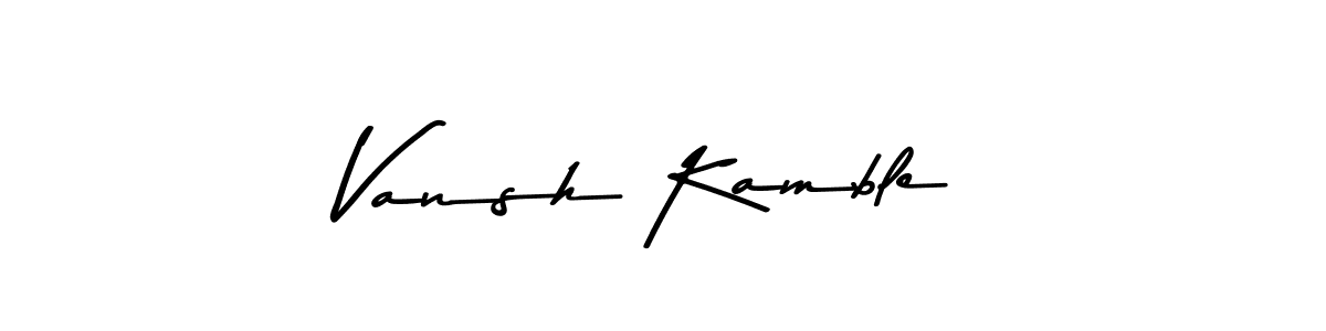 Use a signature maker to create a handwritten signature online. With this signature software, you can design (Asem Kandis PERSONAL USE) your own signature for name Vansh Kamble. Vansh Kamble signature style 9 images and pictures png