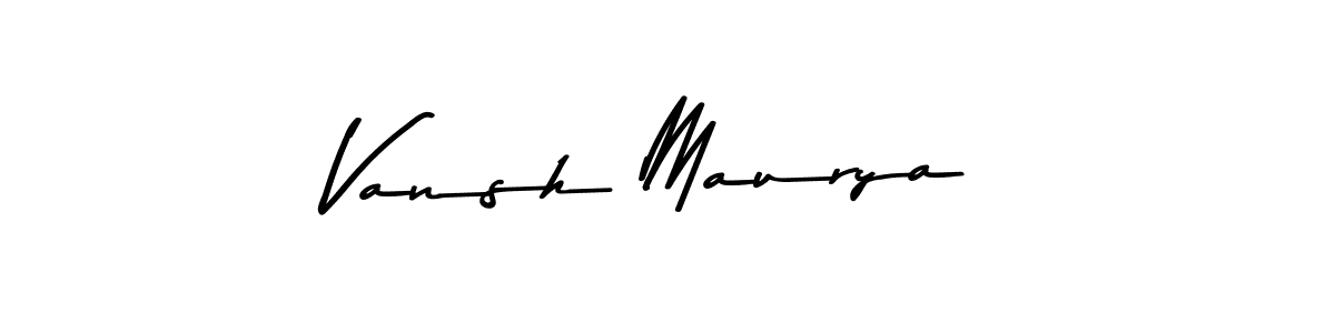 Vansh Maurya stylish signature style. Best Handwritten Sign (Asem Kandis PERSONAL USE) for my name. Handwritten Signature Collection Ideas for my name Vansh Maurya. Vansh Maurya signature style 9 images and pictures png