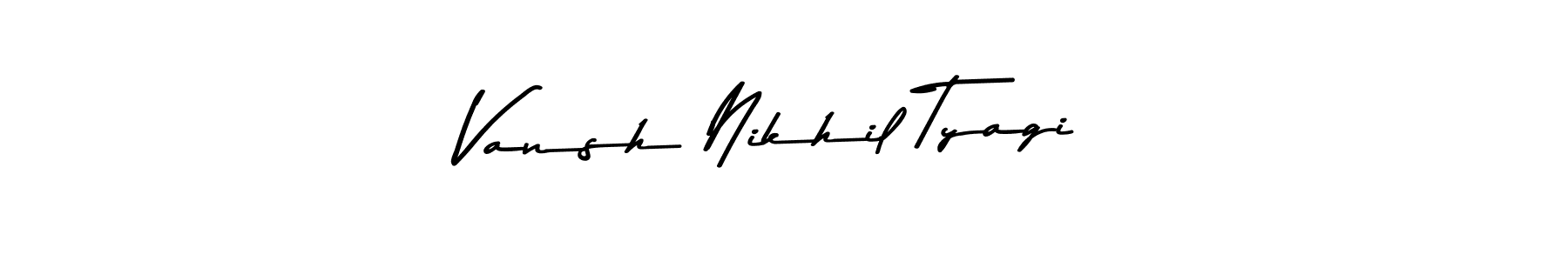 Make a beautiful signature design for name Vansh Nikhil Tyagi. Use this online signature maker to create a handwritten signature for free. Vansh Nikhil Tyagi signature style 9 images and pictures png