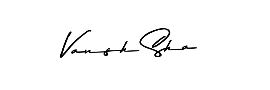 Create a beautiful signature design for name Vansh Sha. With this signature (Asem Kandis PERSONAL USE) fonts, you can make a handwritten signature for free. Vansh Sha signature style 9 images and pictures png