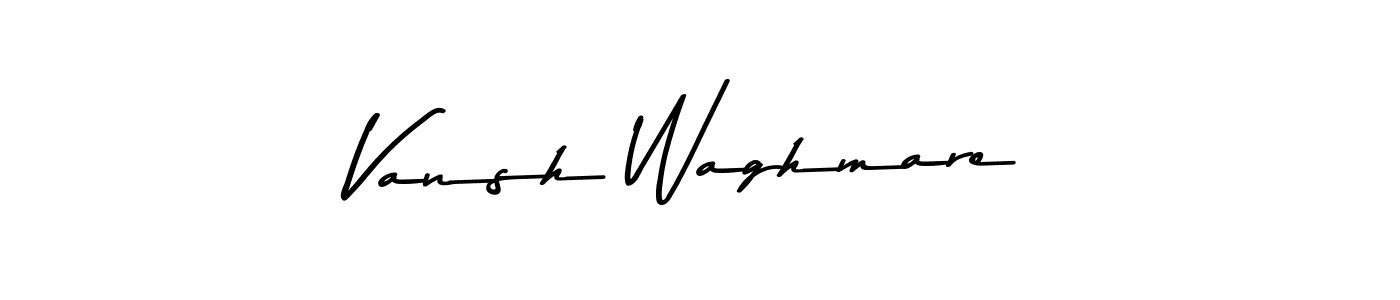 Create a beautiful signature design for name Vansh Waghmare. With this signature (Asem Kandis PERSONAL USE) fonts, you can make a handwritten signature for free. Vansh Waghmare signature style 9 images and pictures png