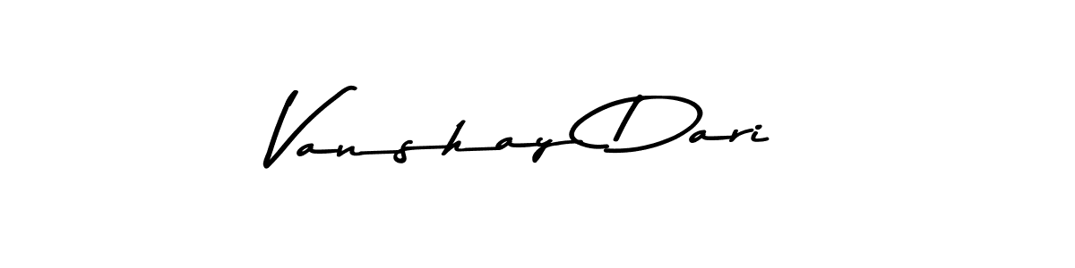 Create a beautiful signature design for name Vanshay Dari. With this signature (Asem Kandis PERSONAL USE) fonts, you can make a handwritten signature for free. Vanshay Dari signature style 9 images and pictures png