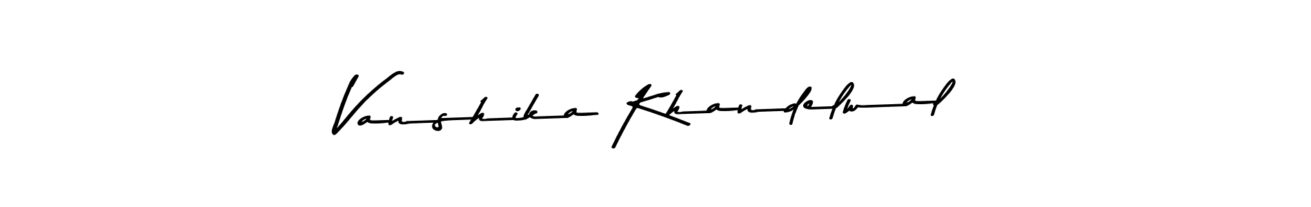 Create a beautiful signature design for name Vanshika Khandelwal. With this signature (Asem Kandis PERSONAL USE) fonts, you can make a handwritten signature for free. Vanshika Khandelwal signature style 9 images and pictures png