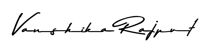 Make your name Vanshika Rajput memorable on every contract using Asem Kandis PERSONAL USE autograph style. Instant transparent background export available. Vanshika Rajput signature style 9 images and pictures png