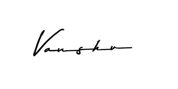 Use a signature maker to create a handwritten signature online. With this signature software, you can design (Asem Kandis PERSONAL USE) your own signature for name Vanshu. Vanshu signature style 9 images and pictures png