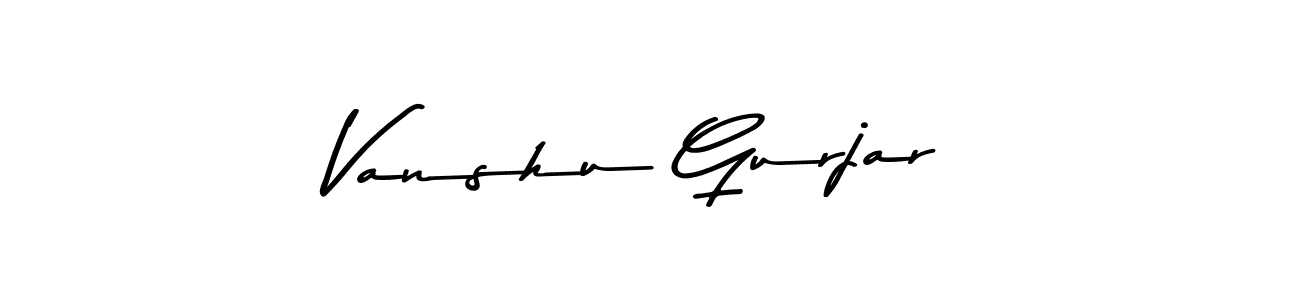 Also You can easily find your signature by using the search form. We will create Vanshu Gurjar name handwritten signature images for you free of cost using Asem Kandis PERSONAL USE sign style. Vanshu Gurjar signature style 9 images and pictures png