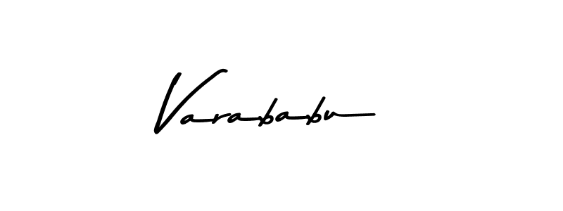 Design your own signature with our free online signature maker. With this signature software, you can create a handwritten (Asem Kandis PERSONAL USE) signature for name Varababu. Varababu signature style 9 images and pictures png