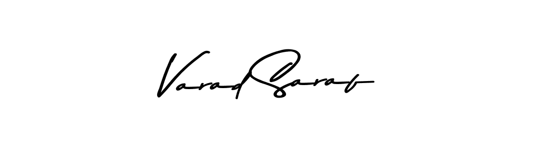 How to make Varad Saraf name signature. Use Asem Kandis PERSONAL USE style for creating short signs online. This is the latest handwritten sign. Varad Saraf signature style 9 images and pictures png