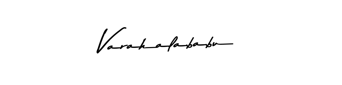 Create a beautiful signature design for name Varahalababu. With this signature (Asem Kandis PERSONAL USE) fonts, you can make a handwritten signature for free. Varahalababu signature style 9 images and pictures png