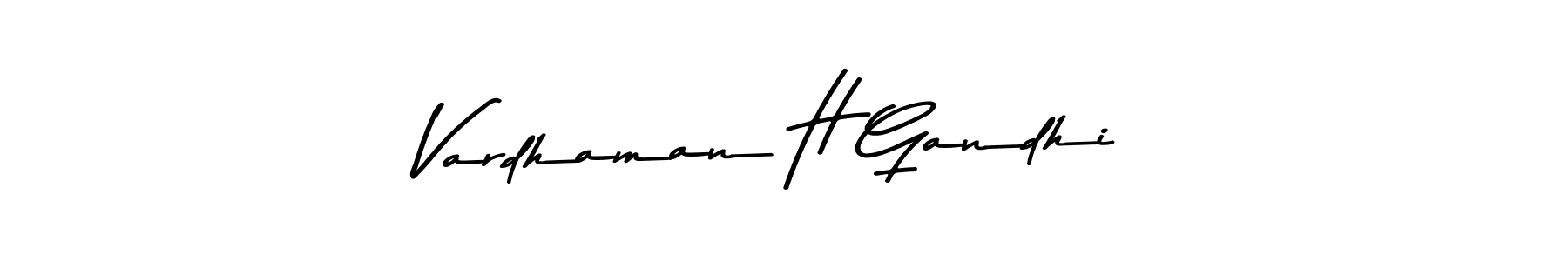 Vardhaman H Gandhi stylish signature style. Best Handwritten Sign (Asem Kandis PERSONAL USE) for my name. Handwritten Signature Collection Ideas for my name Vardhaman H Gandhi. Vardhaman H Gandhi signature style 9 images and pictures png