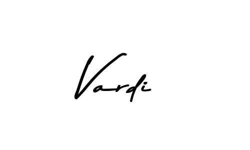 How to make Vardi name signature. Use Asem Kandis PERSONAL USE style for creating short signs online. This is the latest handwritten sign. Vardi signature style 9 images and pictures png