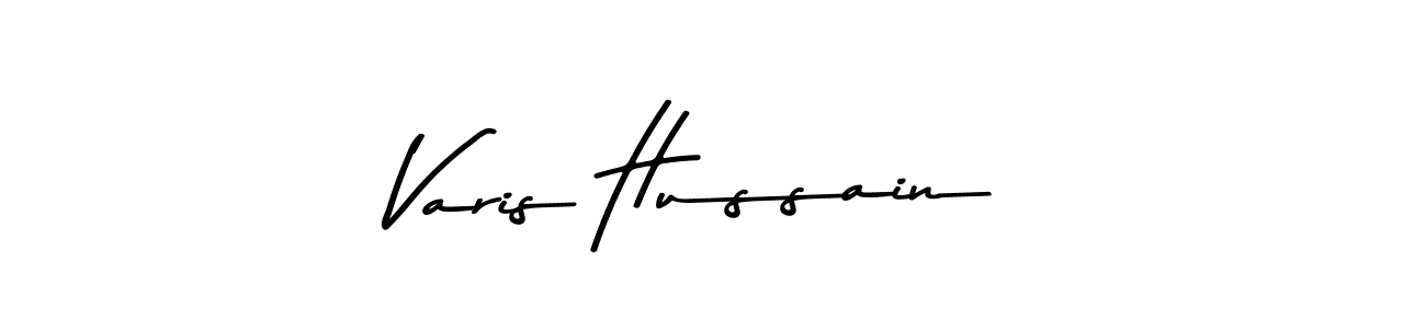 Design your own signature with our free online signature maker. With this signature software, you can create a handwritten (Asem Kandis PERSONAL USE) signature for name Varis Hussain. Varis Hussain signature style 9 images and pictures png