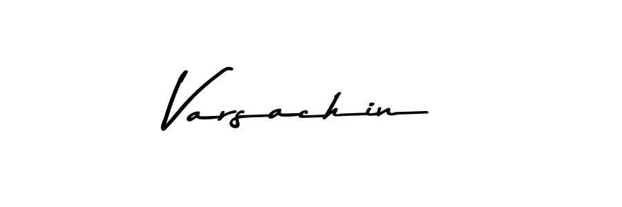 How to make Varsachin name signature. Use Asem Kandis PERSONAL USE style for creating short signs online. This is the latest handwritten sign. Varsachin signature style 9 images and pictures png