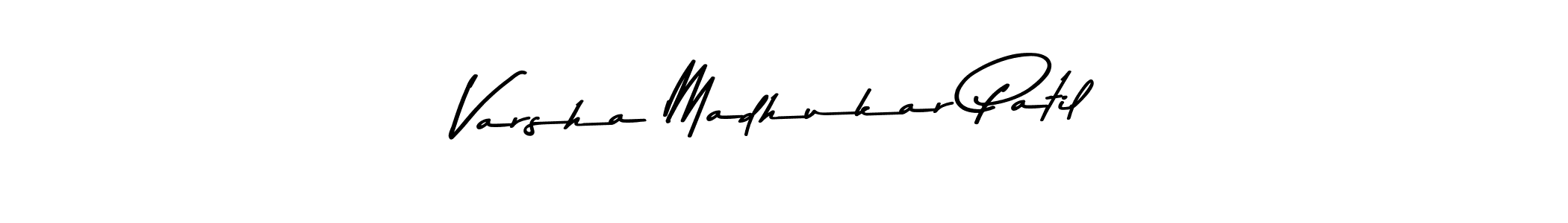 Make a beautiful signature design for name Varsha Madhukar Patil. With this signature (Asem Kandis PERSONAL USE) style, you can create a handwritten signature for free. Varsha Madhukar Patil signature style 9 images and pictures png