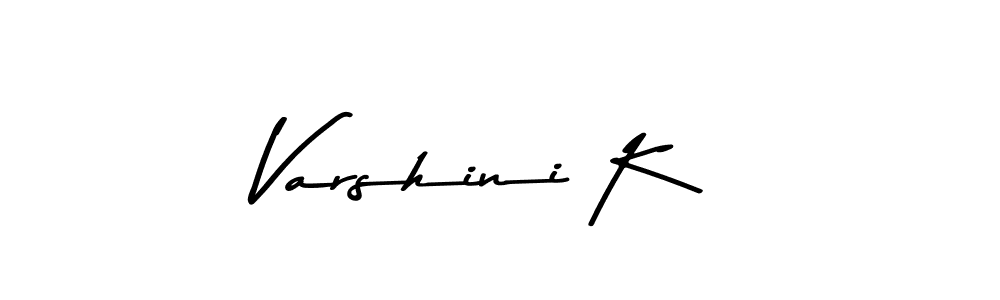 How to make Varshini K signature? Asem Kandis PERSONAL USE is a professional autograph style. Create handwritten signature for Varshini K name. Varshini K signature style 9 images and pictures png