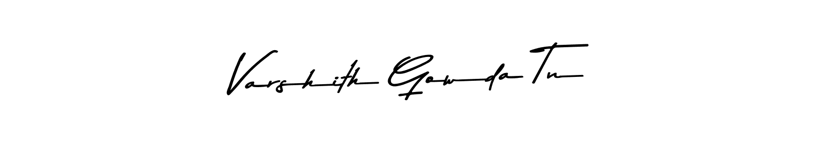 Use a signature maker to create a handwritten signature online. With this signature software, you can design (Asem Kandis PERSONAL USE) your own signature for name Varshith Gowda Tn. Varshith Gowda Tn signature style 9 images and pictures png