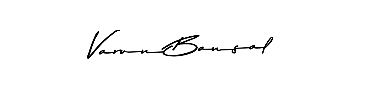 How to make Varun Bansal name signature. Use Asem Kandis PERSONAL USE style for creating short signs online. This is the latest handwritten sign. Varun Bansal signature style 9 images and pictures png