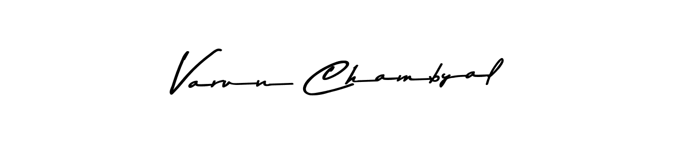 Make a beautiful signature design for name Varun Chambyal. With this signature (Asem Kandis PERSONAL USE) style, you can create a handwritten signature for free. Varun Chambyal signature style 9 images and pictures png