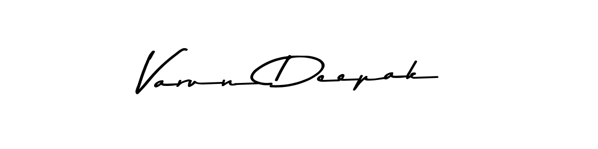 Design your own signature with our free online signature maker. With this signature software, you can create a handwritten (Asem Kandis PERSONAL USE) signature for name Varun Deepak. Varun Deepak signature style 9 images and pictures png