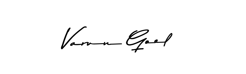 Create a beautiful signature design for name Varun Goel. With this signature (Asem Kandis PERSONAL USE) fonts, you can make a handwritten signature for free. Varun Goel signature style 9 images and pictures png