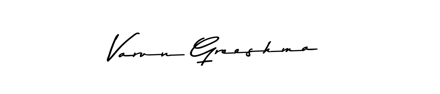 Also You can easily find your signature by using the search form. We will create Varun Greeshma name handwritten signature images for you free of cost using Asem Kandis PERSONAL USE sign style. Varun Greeshma signature style 9 images and pictures png