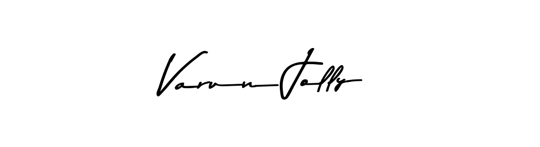 Create a beautiful signature design for name Varun Jolly. With this signature (Asem Kandis PERSONAL USE) fonts, you can make a handwritten signature for free. Varun Jolly signature style 9 images and pictures png