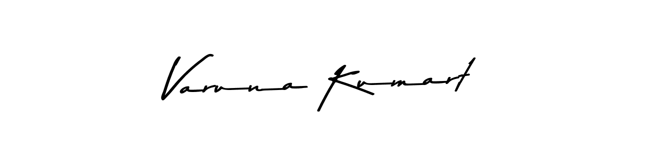 The best way (Asem Kandis PERSONAL USE) to make a short signature is to pick only two or three words in your name. The name Varuna Kumart include a total of six letters. For converting this name. Varuna Kumart signature style 9 images and pictures png