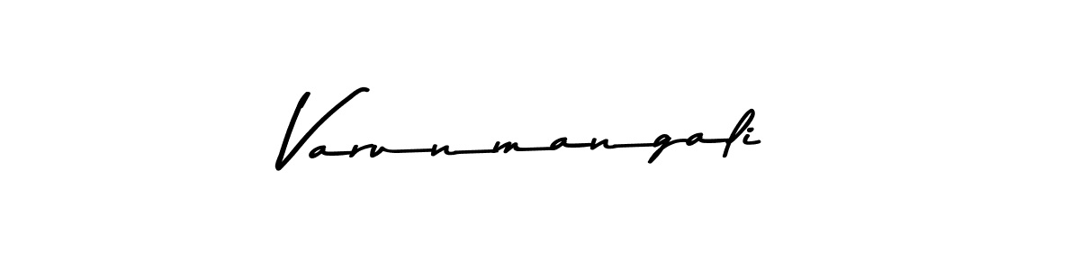 Make a beautiful signature design for name Varunmangali. With this signature (Asem Kandis PERSONAL USE) style, you can create a handwritten signature for free. Varunmangali signature style 9 images and pictures png