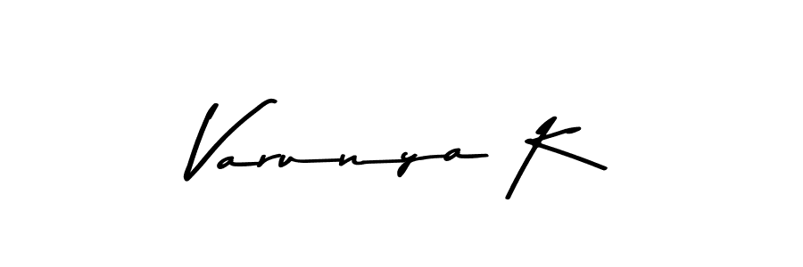 if you are searching for the best signature style for your name Varunya K. so please give up your signature search. here we have designed multiple signature styles  using Asem Kandis PERSONAL USE. Varunya K signature style 9 images and pictures png