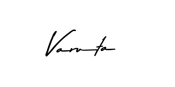 How to make Varuta name signature. Use Asem Kandis PERSONAL USE style for creating short signs online. This is the latest handwritten sign. Varuta signature style 9 images and pictures png