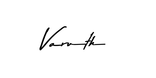Use a signature maker to create a handwritten signature online. With this signature software, you can design (Asem Kandis PERSONAL USE) your own signature for name Varuth. Varuth signature style 9 images and pictures png