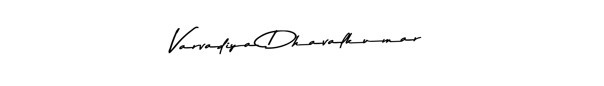 How to make Varvadiya Dhavalkumar name signature. Use Asem Kandis PERSONAL USE style for creating short signs online. This is the latest handwritten sign. Varvadiya Dhavalkumar signature style 9 images and pictures png