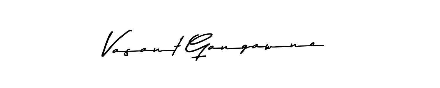 Also You can easily find your signature by using the search form. We will create Vasant Gangawne name handwritten signature images for you free of cost using Asem Kandis PERSONAL USE sign style. Vasant Gangawne signature style 9 images and pictures png