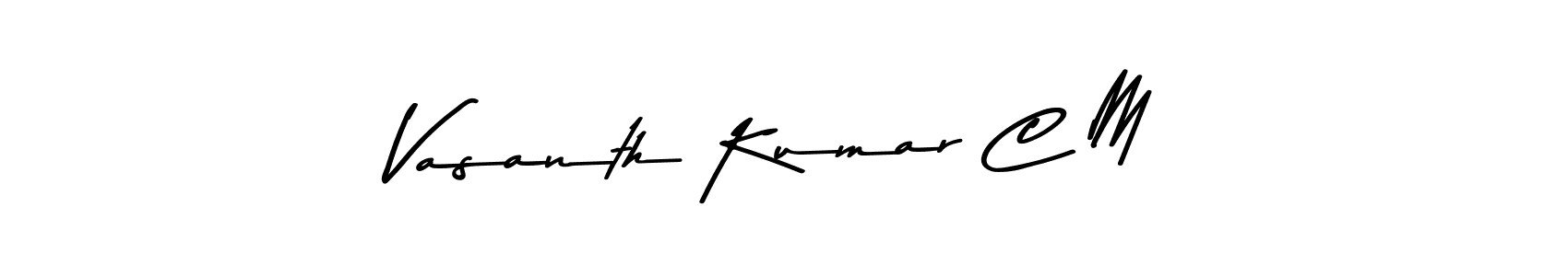 How to make Vasanth Kumar C M signature? Asem Kandis PERSONAL USE is a professional autograph style. Create handwritten signature for Vasanth Kumar C M name. Vasanth Kumar C M signature style 9 images and pictures png